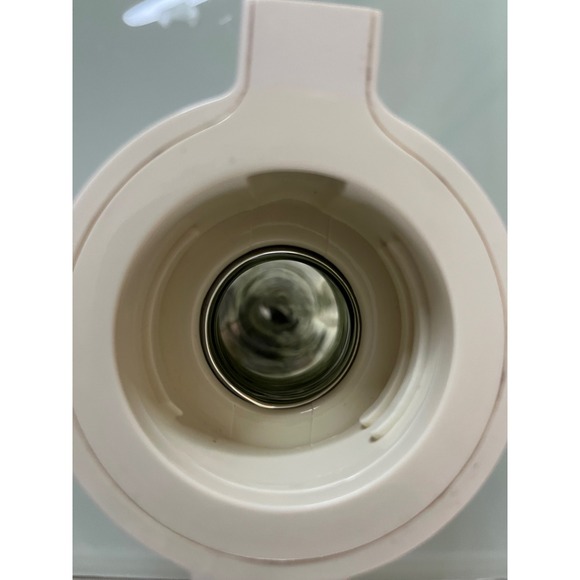 Vintage MCM Corning Thermique Thermal Carafe White Black Ribbed Pitcher - Picture 9 of 9